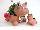 Klikněte pro zobrazení výrobku - Kočka květináč průměr 18  cm